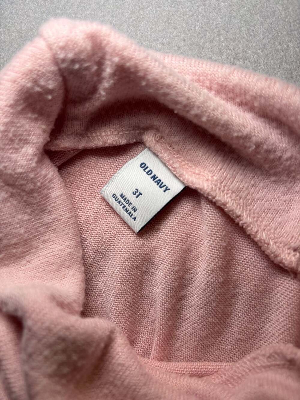 Old Navy Cowl Neck Sweater Dress Size 3T Pink Long Sleeve Fleece